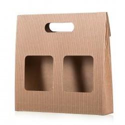 Darčeková krabica na čaj  s dvoma okienkami
